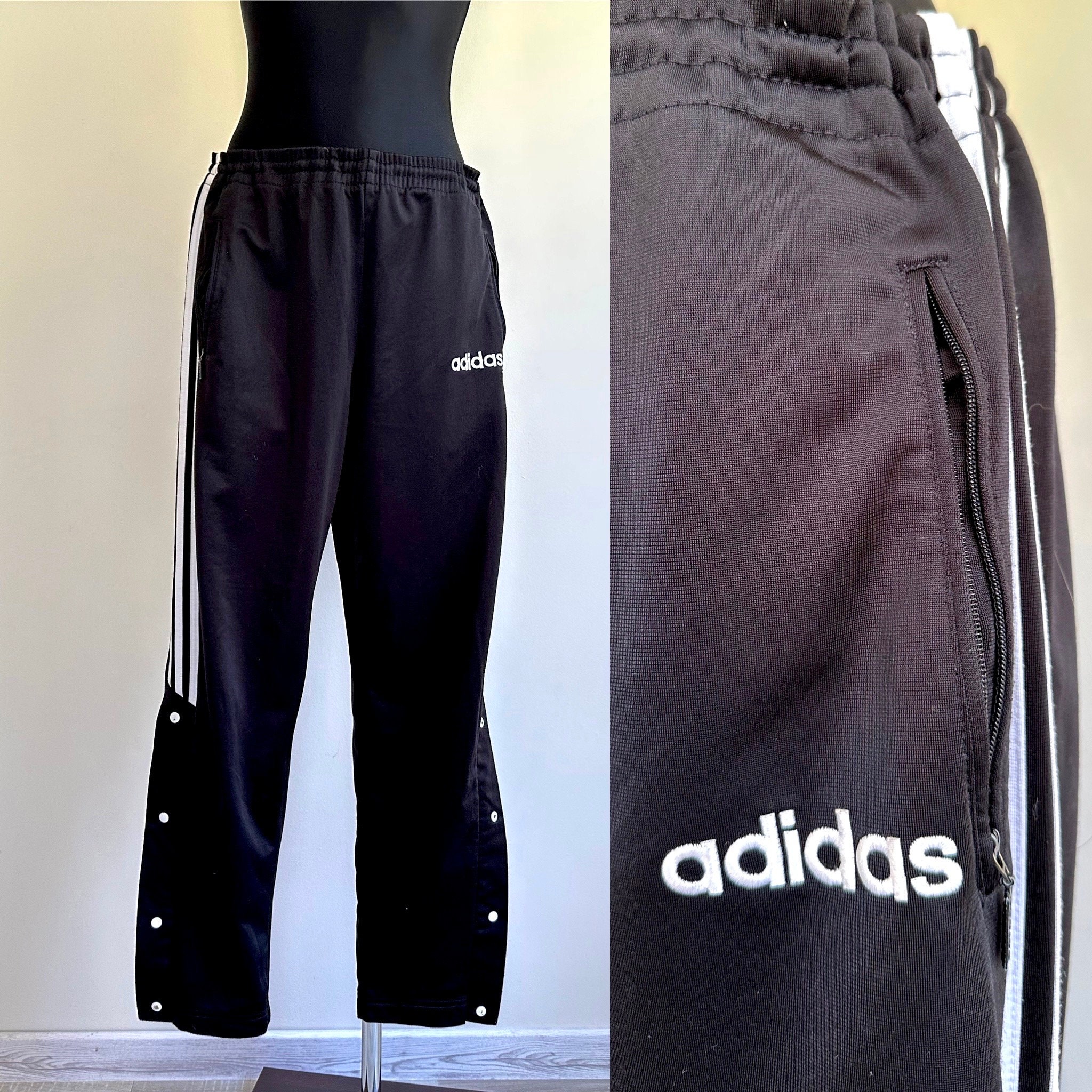 Adidas button down track pants Womens Fashion Activewear on Carousell