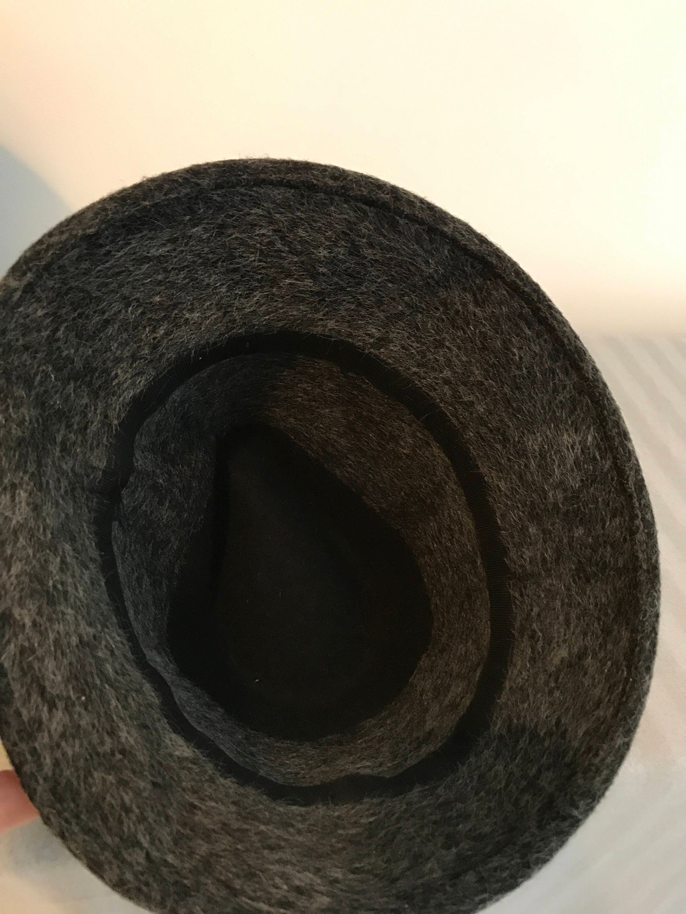 Alpine Hat Felt Tyrolean Original Gray With Black & Green Rope Etsy