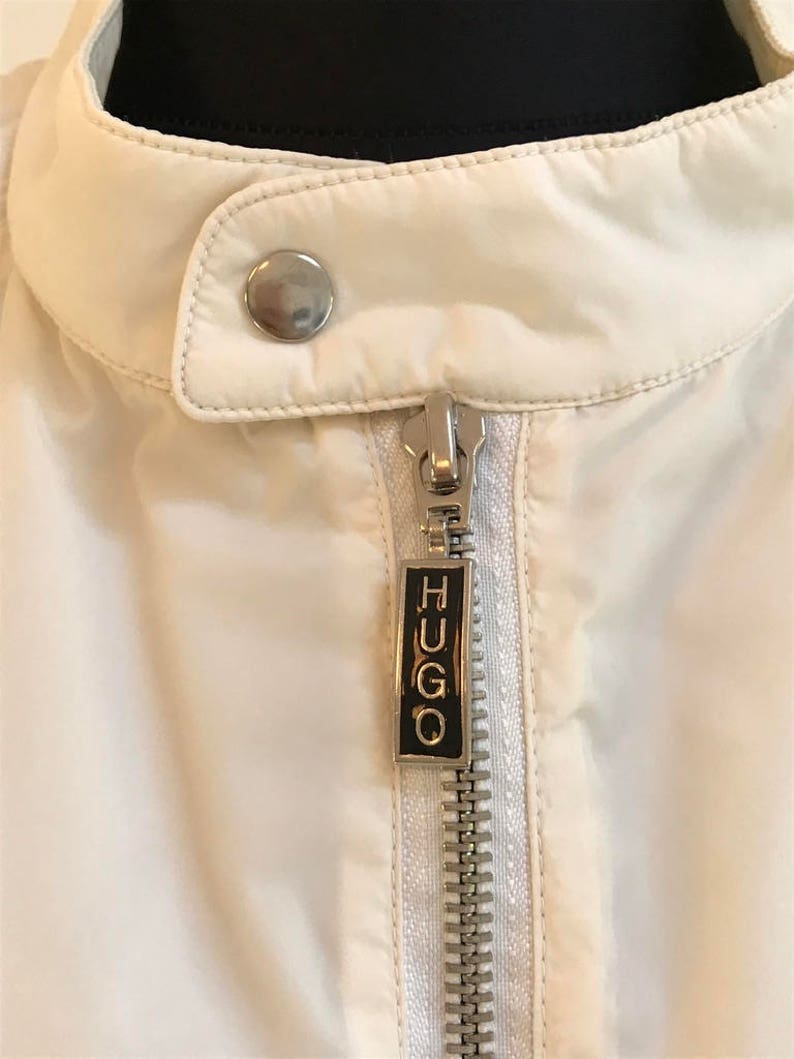 Brand Hugo Boss Jacket Running Parka Hipster Jacket 1980 Vintage Windbreaker Workout Jacket Trainer Jogging Tracksuit Medium Size Parka