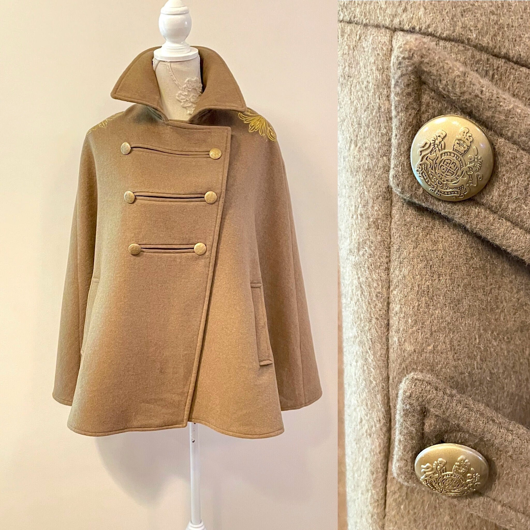Military Cape Coat - Etsy