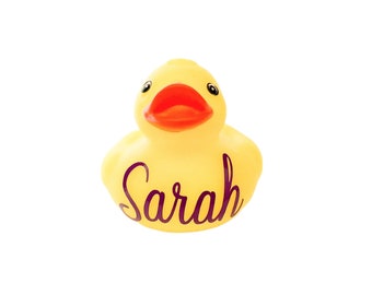 Personalized Name Yellow Themed Rubber Duck Ducks - Custom Color - Individual