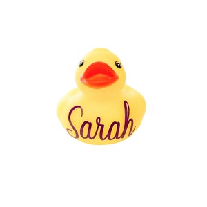 Personalized Name Yellow Themed Rubber Duck Ducks - Custom Color - Individual