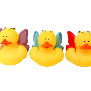 Butterfly Themed Rubber Duck Ducks - Colorful Red Blue Purple - Individual or Pack of 3