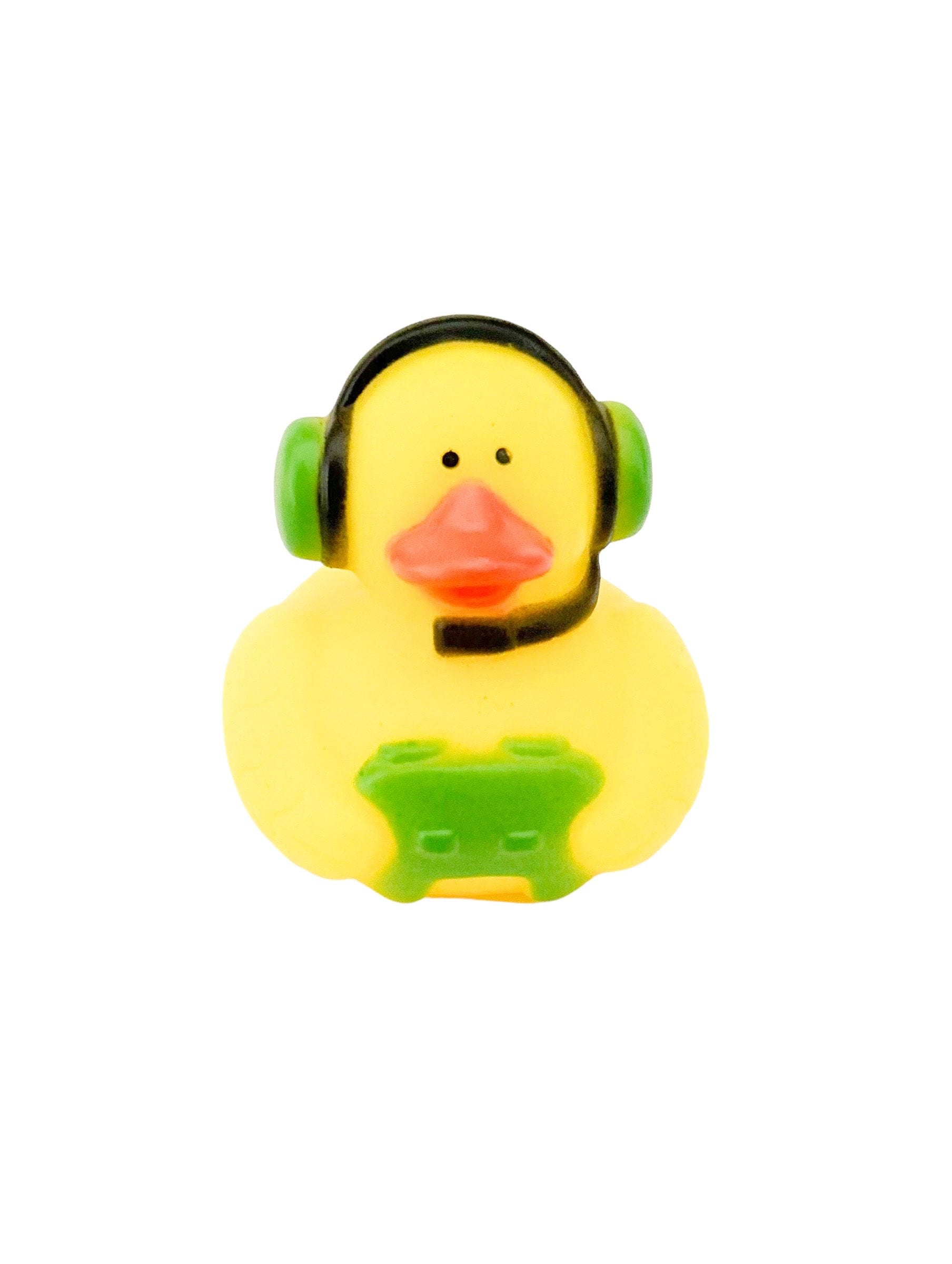 Rubber Duck Gamer – Fun Novelty Squeeze Toy For Desk Or Car