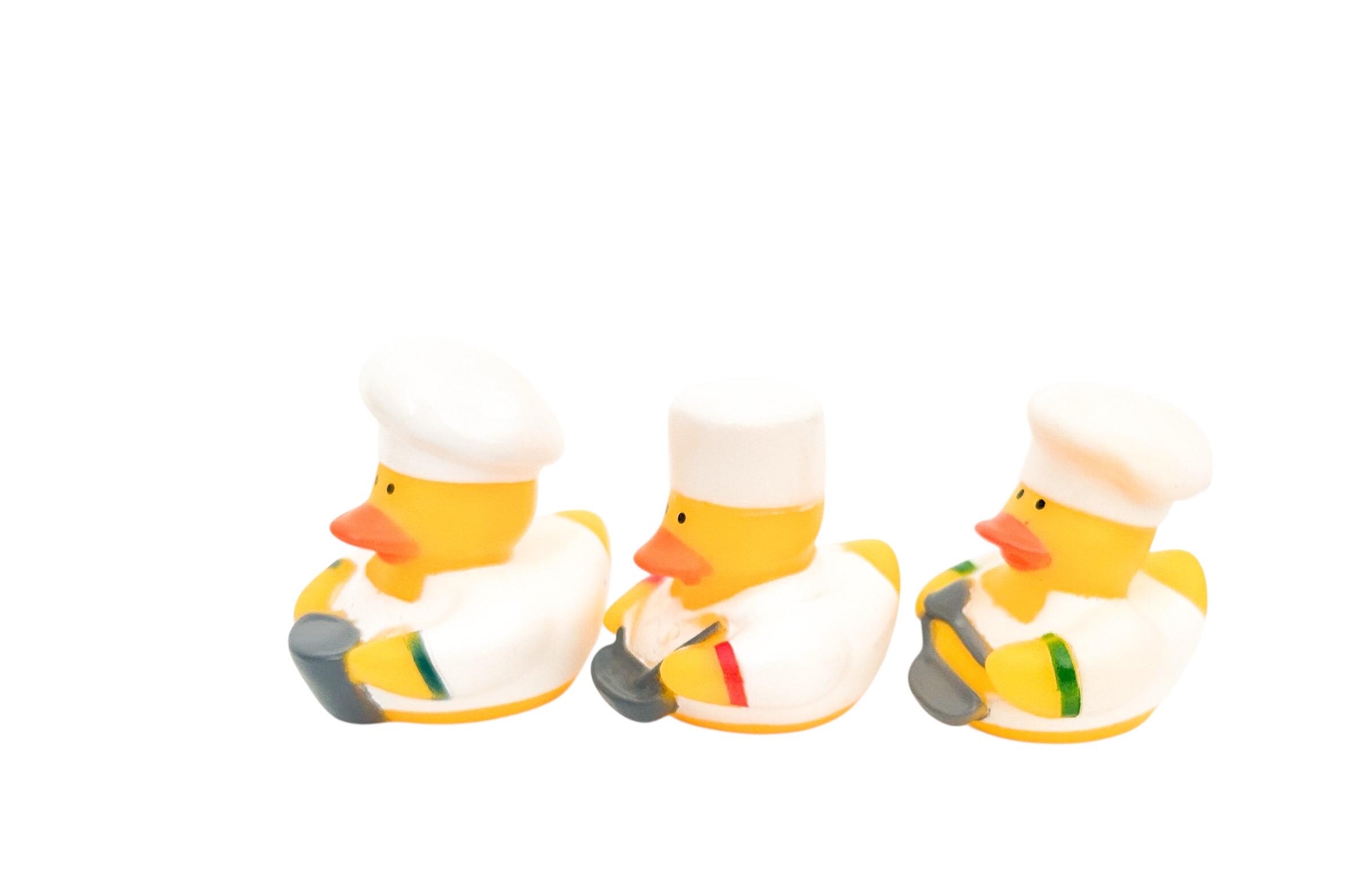 Chef Cooking Food Themed Rubber Duck Ducks - Kitchen Restaurant Baker ...