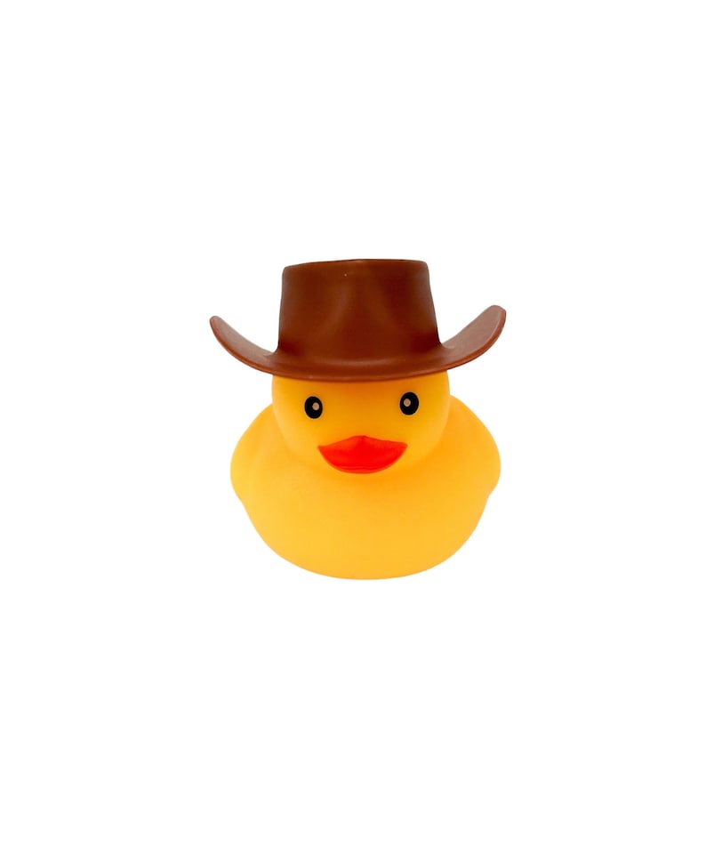 Cowboy Hat Themed Yellow Rubber Duck Ducks Pink Brown Black Etsy