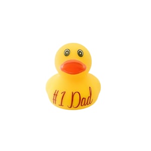 Personalized #1 Dad Yellow Themed Rubber Duck Ducks - Custom Color - Individual