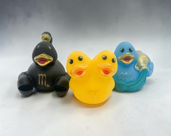 Multicolored Astrology Themed Rubber Duck Ducks - Individual