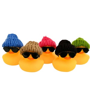 Yellow Beanie Hat Sunglasses Rubber Duck Ducks - So Cute Glasses - Individual or Pack of 4