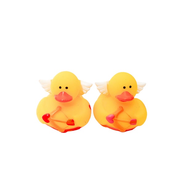 Cupid Cupids Arrow Themed Rubber Duck Ducks - Pink Red Valentine Valentines Love - Individual or Pack of 2