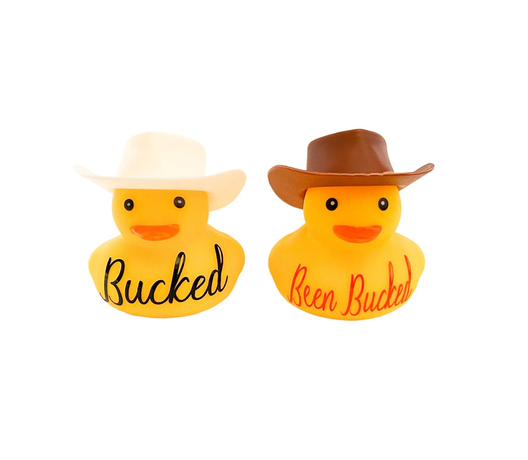 Bucked Custom Color Yellow Rubber Duck Ducks Cowboy Hat Colors Been Bucked Horse Buck Buck