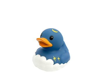 Nighttime Star Cloud Blue Themed Rubber Duck Ducks - Bedtime Sleepy - Medium Individual