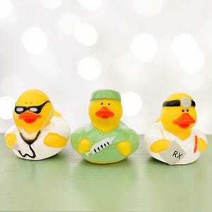 Medical Doctor Nurse Pharmacist Surgeon Yellow Rubber Duck Ducks - Individual or Set of 3