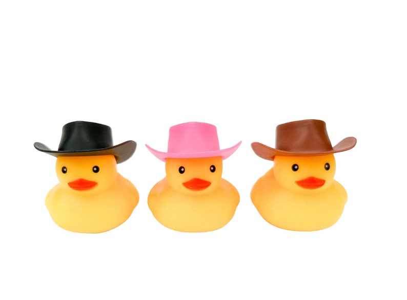 Cowboy Hat Themed Yellow Rubber Duck Ducks Pink Brown Black Etsy