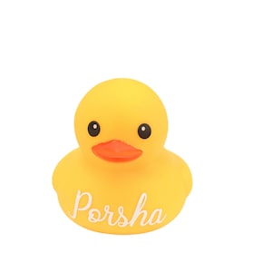Custom Personalized Name Yellow Themed Larger Style Rubber Duck Ducks - Custom Color - Individual