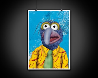 Gonzo The Muppets Color Portrait Art Illustration Print Wall Art Home Decor