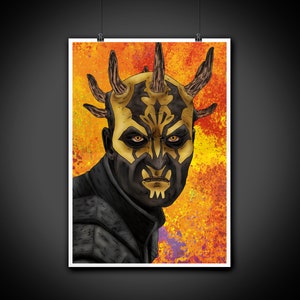 Savage Opress Color Portrait Art Illustration Print Wall Art Decor Home Poster