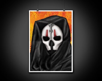 Darth Nihilus Star Wars Color Portrait Art Illustration Print
