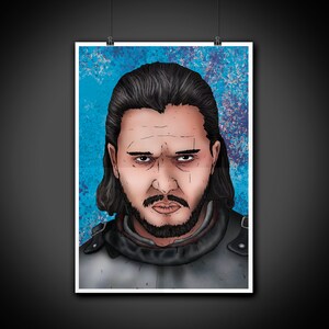 Jon Snow Color Portrait Art Illustration Print