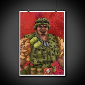 Butch Meathook Small Soldiers Color Portrait Art Illustration Print Wall Art Home Decor