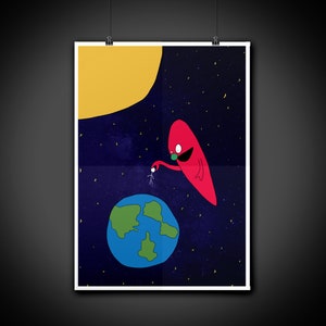 Godsend Cosmic Portrait Art Illustration Print