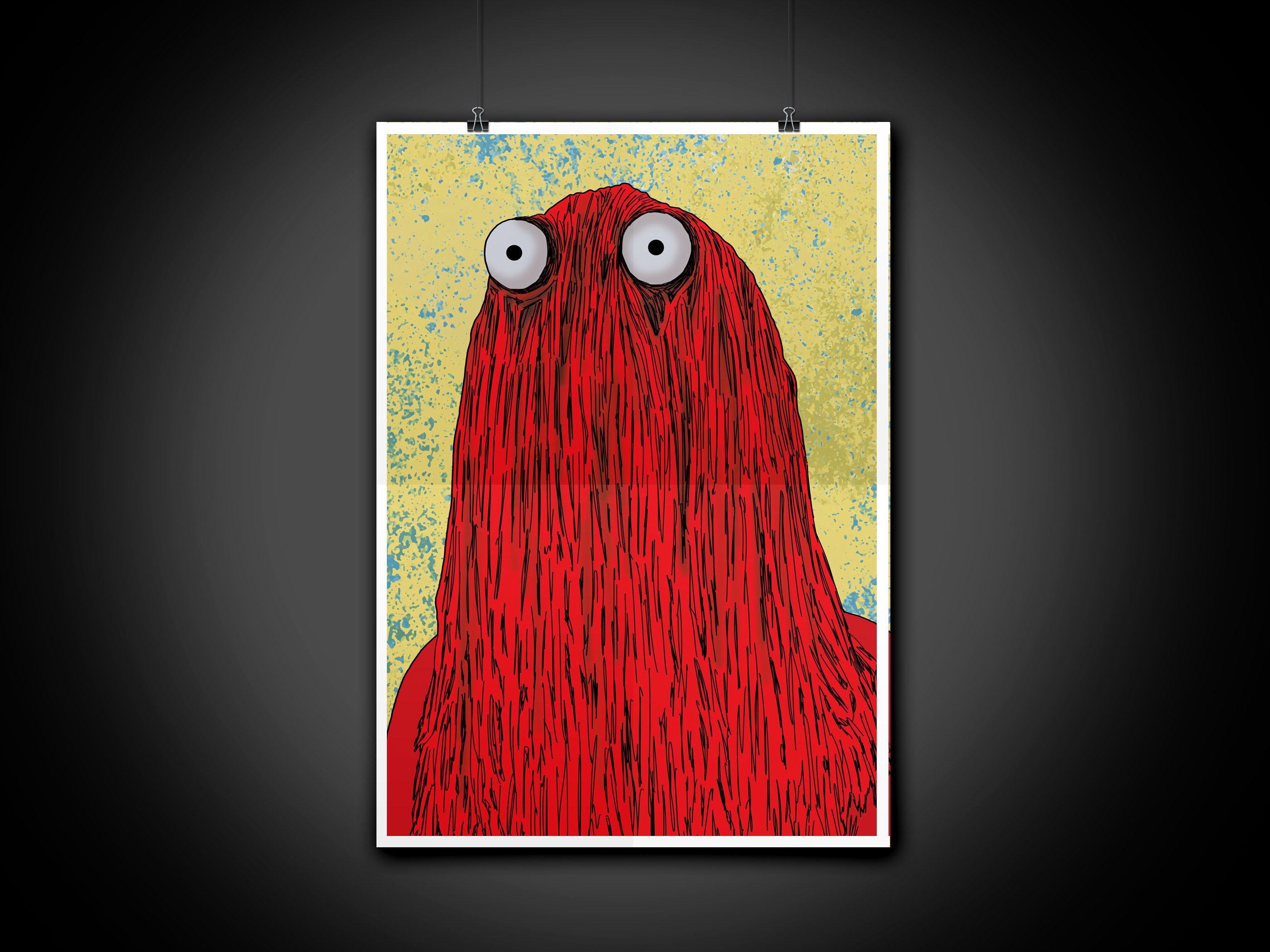 Red Guy Portrait Don't Hug Me I'm Scared DHMIS Color - Etsy Sweden
