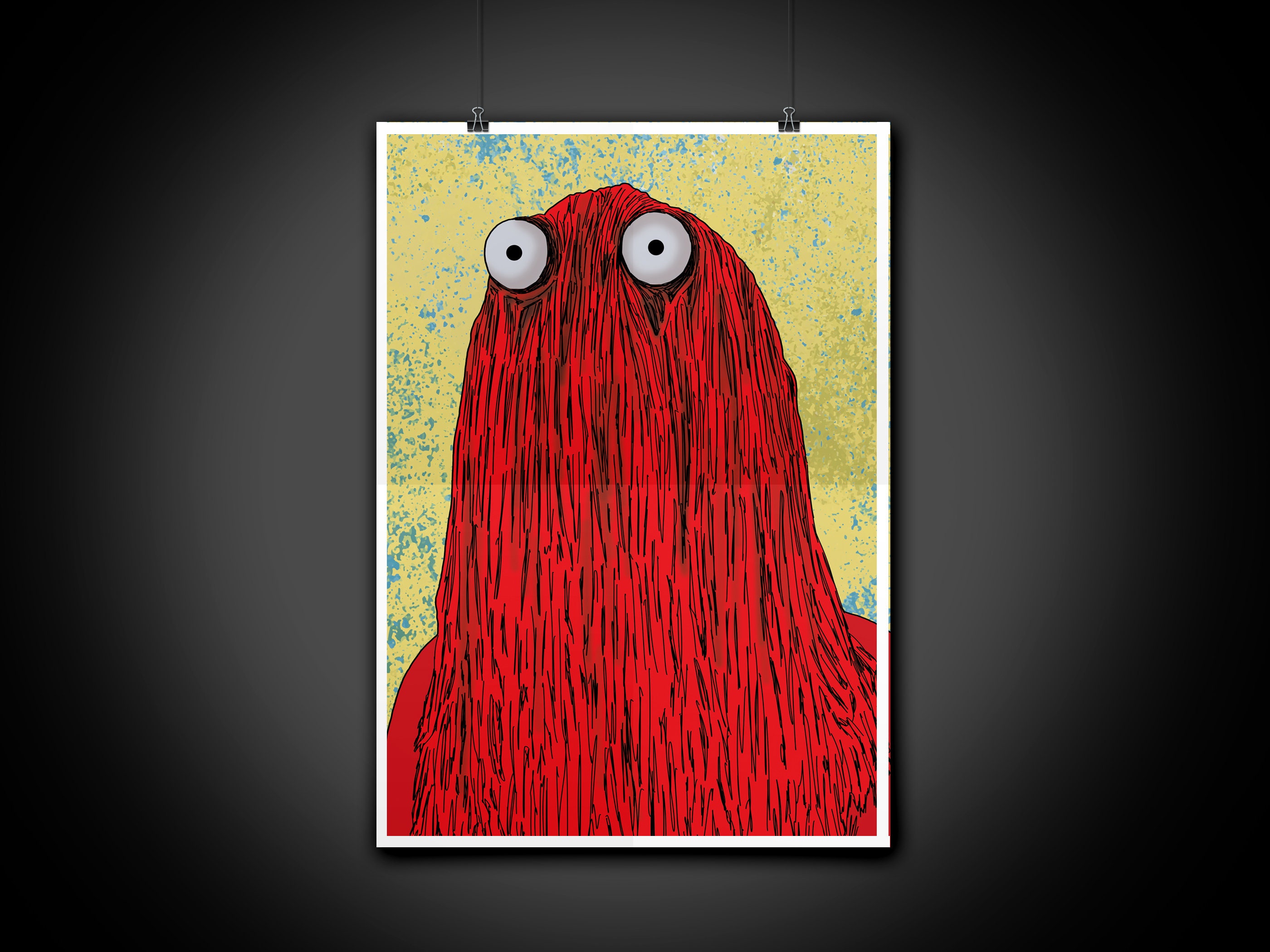 Pygmalion hjerte Sammenligne Red Guy Portrait Don't Hug Me I'm Scared DHMIS Color - Etsy