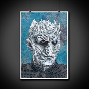 Night King Color Portrait Art Illustration Print