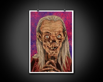 Crypt Keeper Tales from the Crypt Color Portrait Art Illustration Print