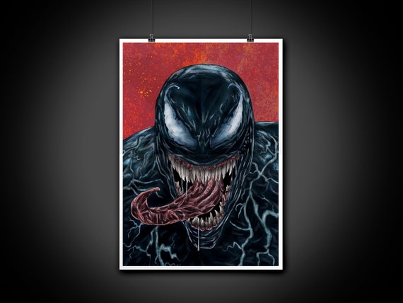 Venom and broken wall HD Canvas Prints Painting Home decor Wall art Picture 