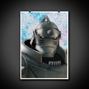 Alphonse Full Metal Alchemist Color Portrait Art Illustration Print Wall Art Decor Home Poster