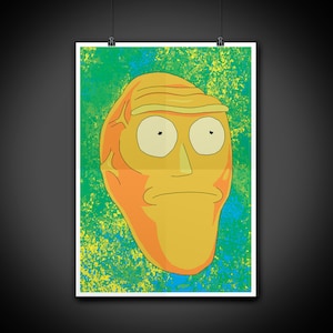 Show Me What You Got Rick and Morty Color Portrait Art Illustration Print Wall Art Home Decor
