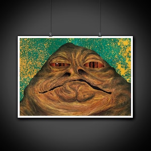 Jabba The Hutt Color Portrait Art Illustration Print