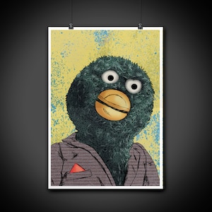 Retrato de pato No me abraces Tengo miedo DHMIS Color Retrato Arte Ilustración Impresión