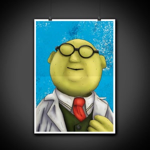 Dr. Bunsen Honeydew the Muppets Farbe Portrait Kunst Illustration Druck Wand Kunst Wohnkultur
