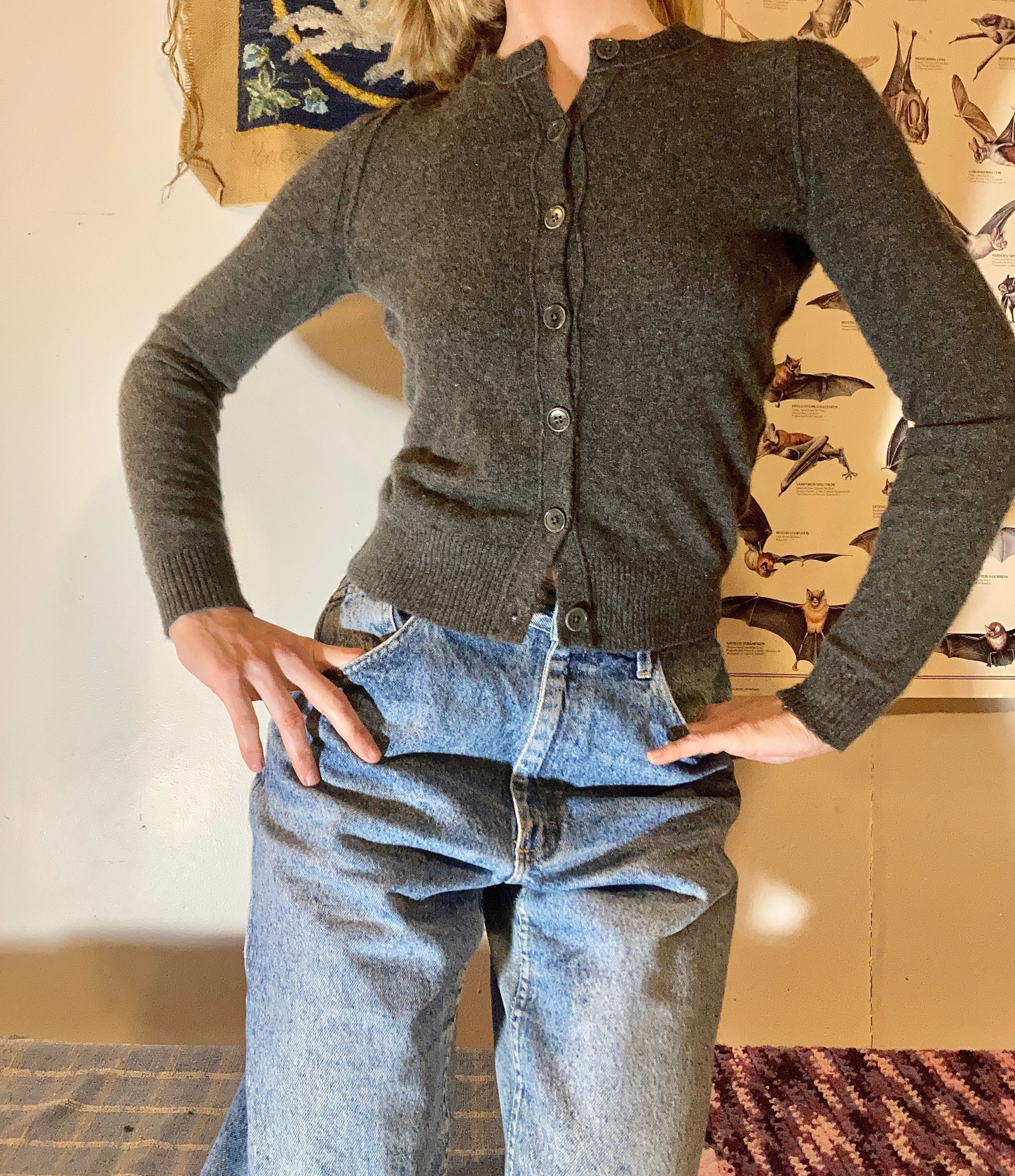 Inhabit 100% Cashmere Charcoal Gray 