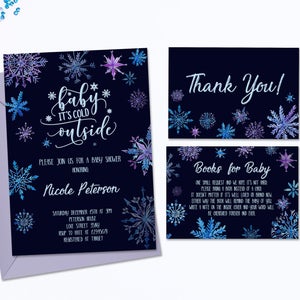 Baby It's Cold Outside Winter Baby Shower Invitation Baby Sprinkle Invitation Little Snowflake Baby Shower Theme Género Neutral Baby Invite