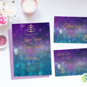 Anchored in Love Wedding Welcome Sign Printable Wedding Welcome ...