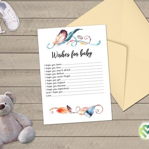 Tribal Feather Baby Shower Games Printable Baby Games Bundle Baby Shower Games Pack Boho Baby Shower Game Party Games Digital Package DIY image 7