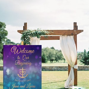 Anchored in Love Wedding Welcome Sign Printable Wedding Welcome ...