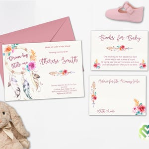 Tribal Floral Baby Shower Games Printable Baby Games Bundle Baby Shower Games Pack Dream Catcher Baby Shower Game Party Games Digital image 8