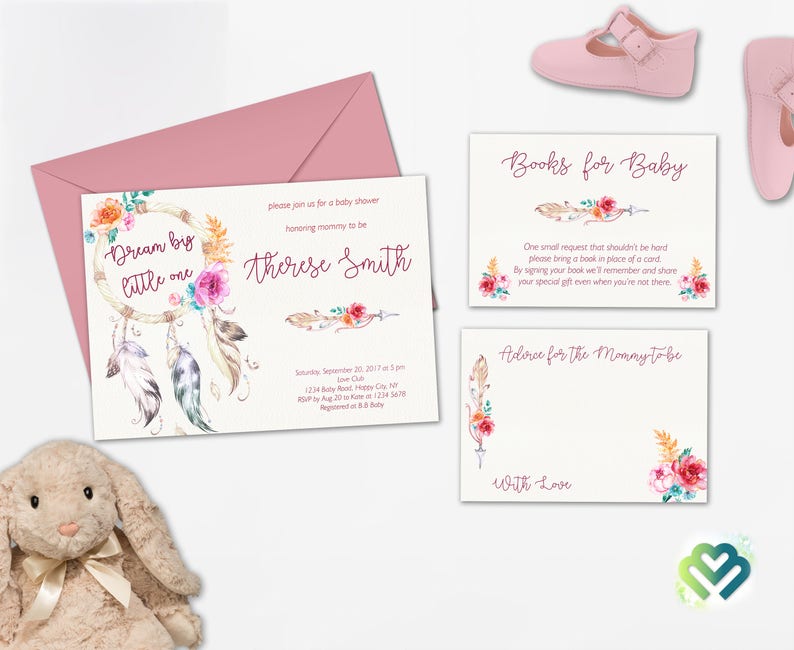Tribal Floral Baby Shower Games Printable Baby Games Bundle Baby Shower Games Pack Dream Catcher Baby Shower Game Party Games Digital image 8