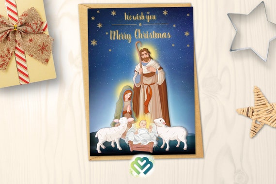Carte Joyeux Noel Religieux Noel Carte Carte De Voeux Vacances Etsy Carte Joyeux Noel Religieux Noel Carte Carte De Voeux Vacances Etsy