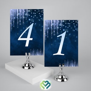 Winter Wedding Table Numbers 11-20 Winter Wedding Decor Banquet Table Numbers Printable Table Numbers Event Table Numbers Ice and Snow