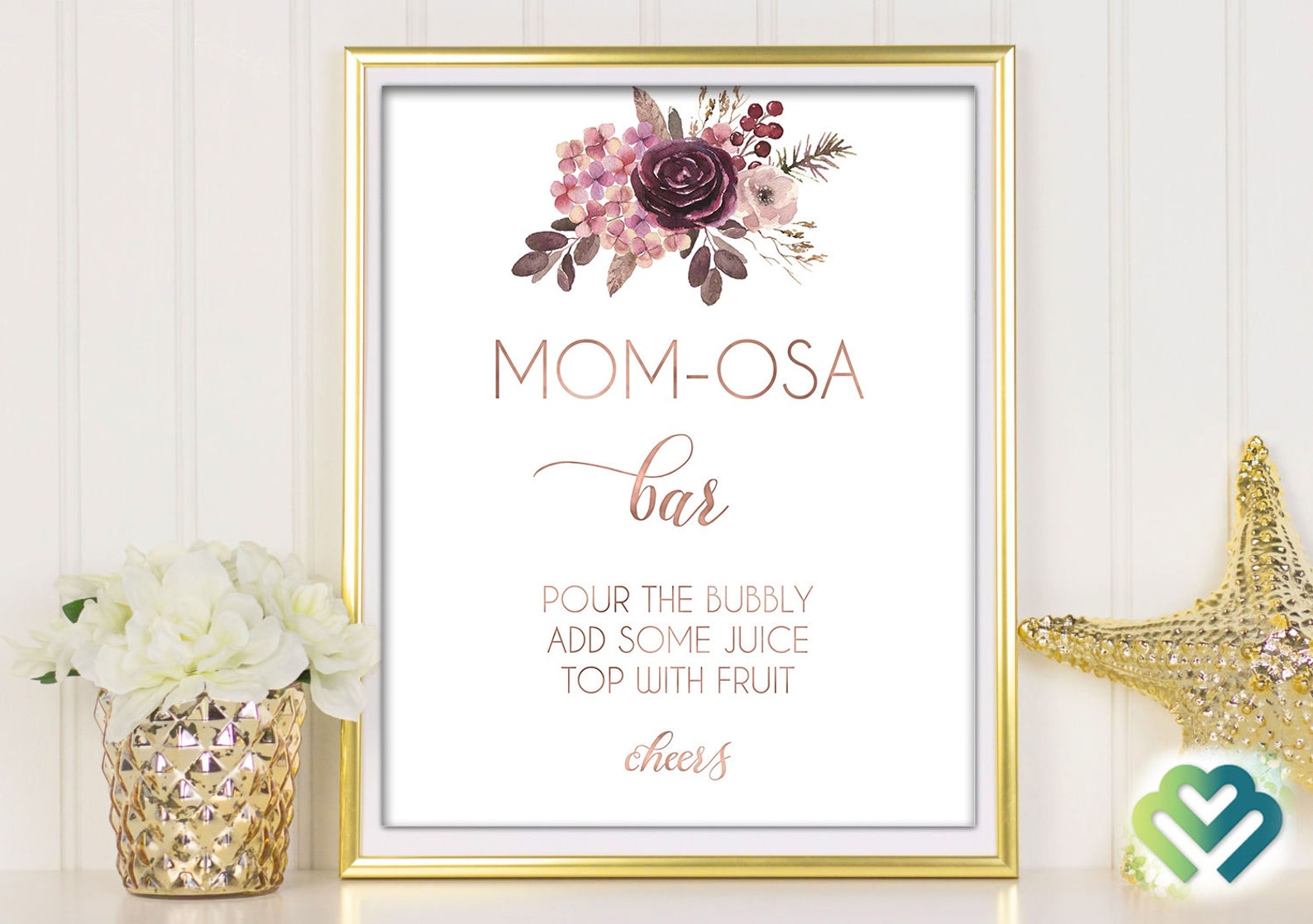 Mom-osa Bar Sign Printable Mom Card Baby Shower Sign Momosa - Etsy