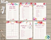 Tribal Floral Baby Shower Games Printable Baby Games Bundle Baby Shower Games Pack Dream Catcher Baby Shower Game Party Games Digital
