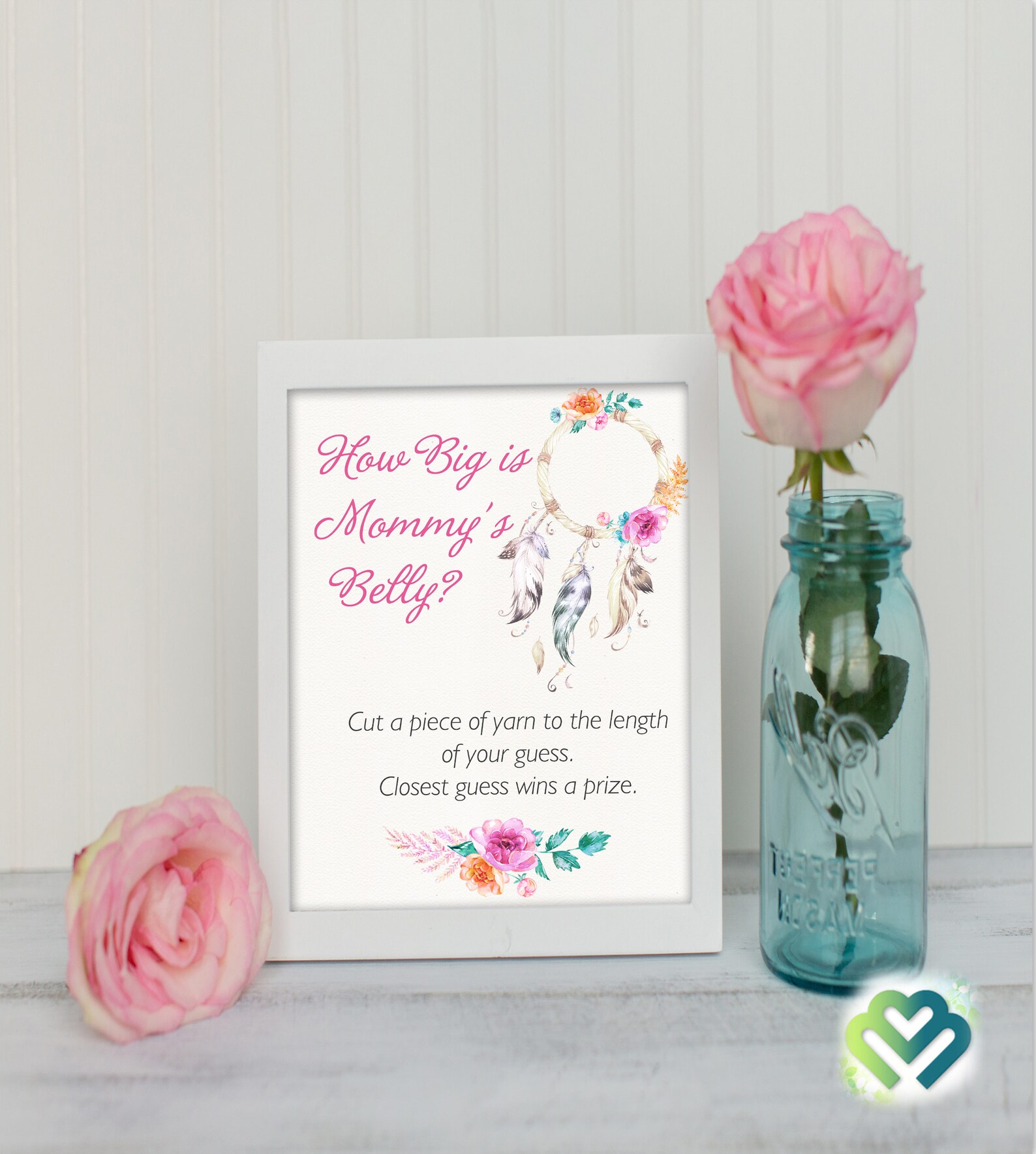 Boho Floral Baby Shower Signs Bundle Printable Cards Baby Etsy