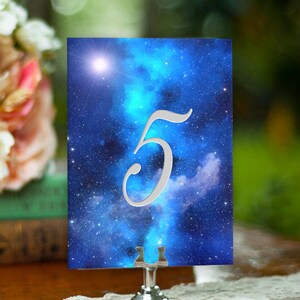 Starry Night Wedding Table Numbers 21-30 Galaxy Wedding Decor Banquet Table Numbers Printable Table Numbers  Event Table Numbers Party Table