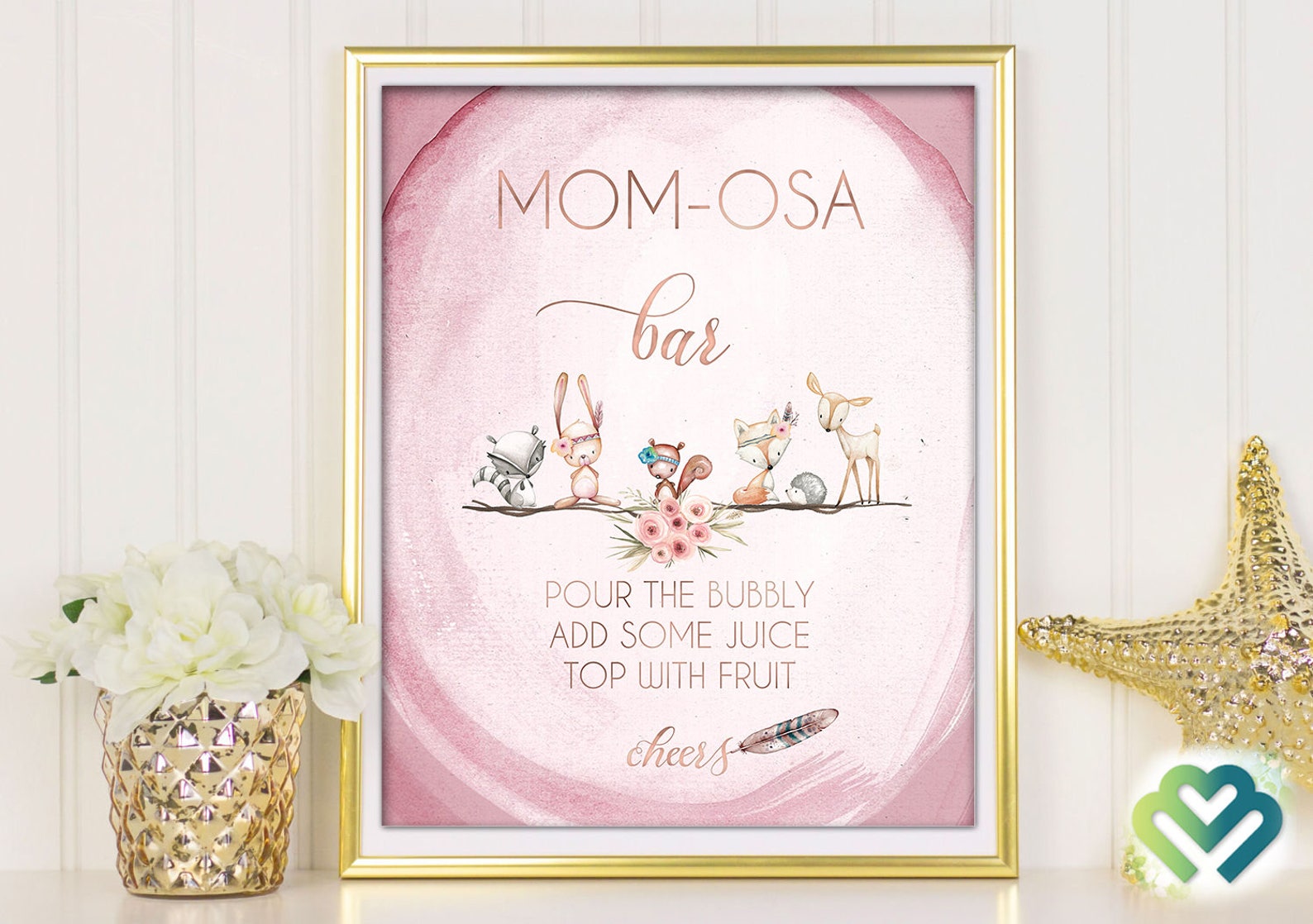 Mom-osa Bar Sign Printable Mom Card Baby Shower Sign Momosa - Etsy
