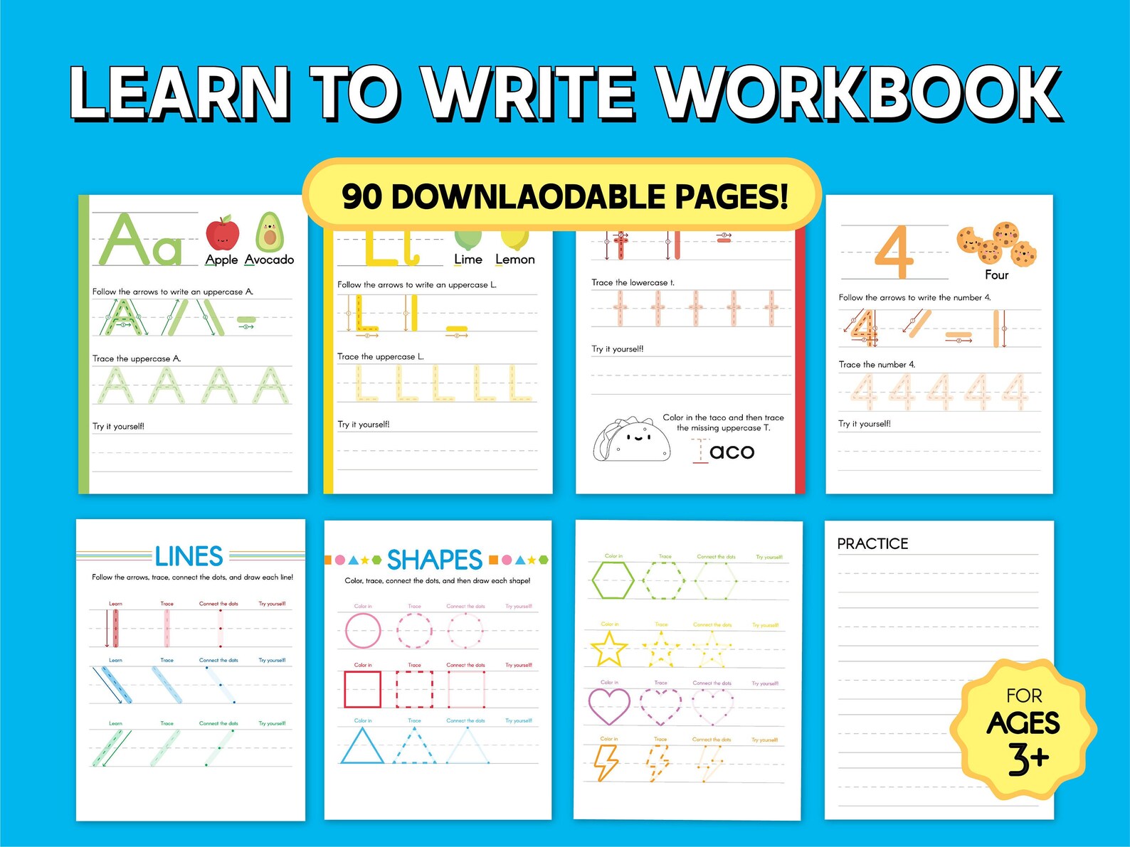 Learn to Write Workbook [downloadable File] Tracing Bundle Handwriting ...